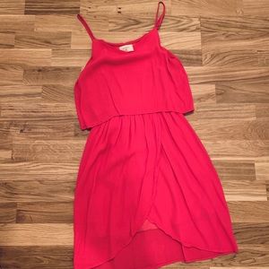 Hot Pink Spaghetti Strap Dress - Size M